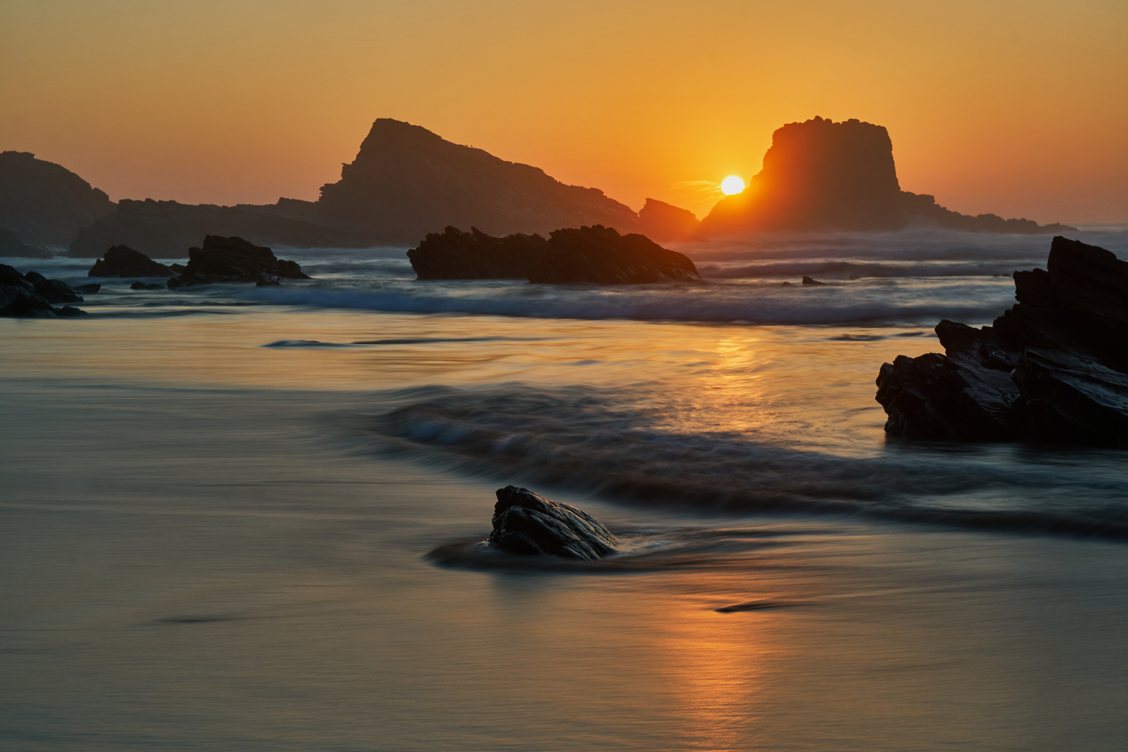 Sonnenuntergang an der portugiesischen Atlantikküste