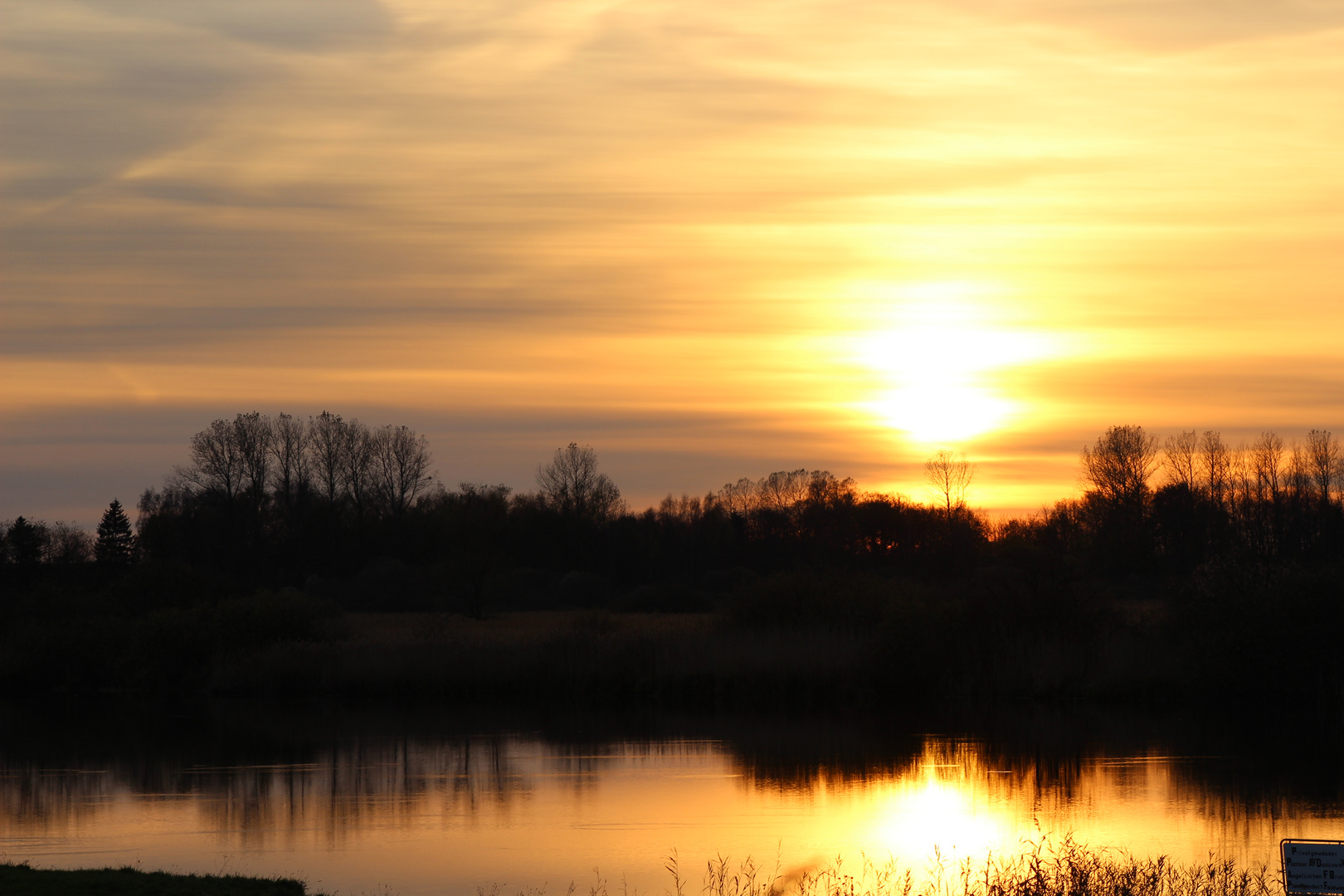 Sonnenuntergang an der Recknitz