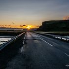 Sonnenuntergang an der Ringstraße bei Vik in Island