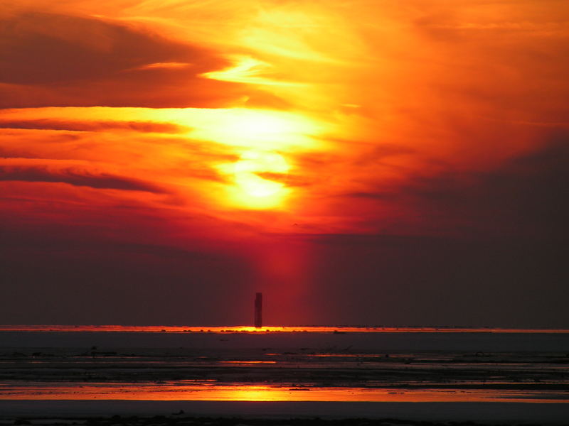 Sonnenuntergang an der Rotachmündung