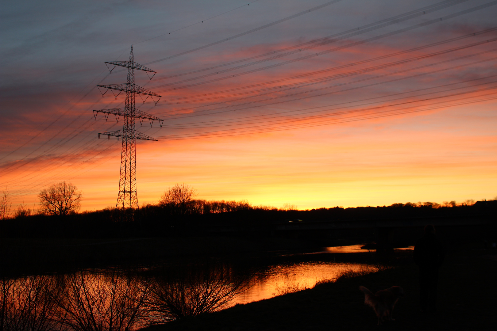 Sonnenuntergang an der Ruhr..