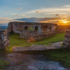 Sonnenuntergang an der Ruine Lindelbrunn