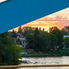 Sonnenuntergang an der Saalebrücke