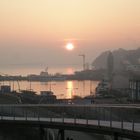 Sonnenuntergang an der Sassnitz-Brücke