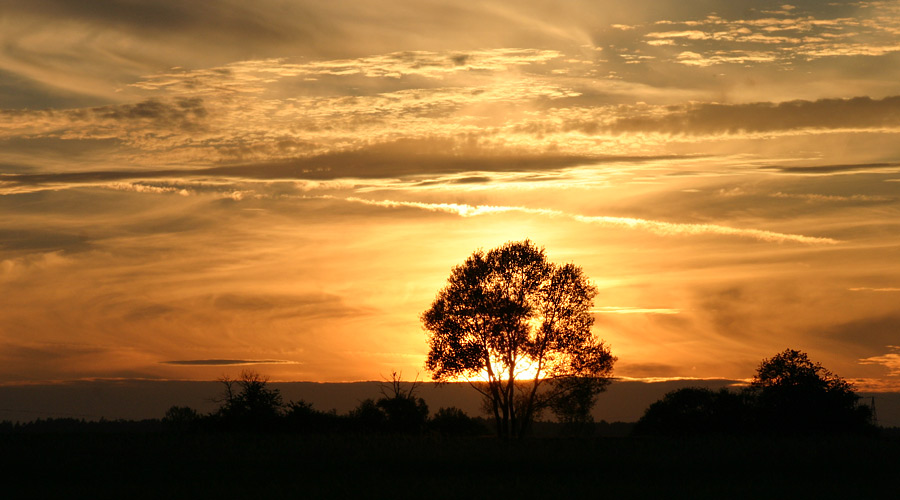 Sonnenuntergang an der schwäbischen Alb