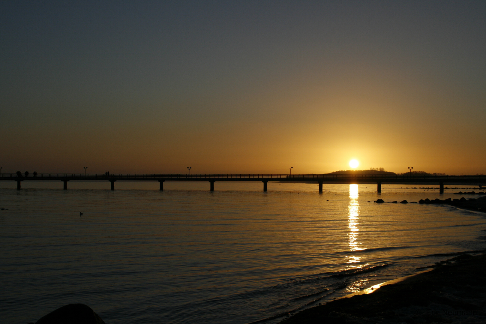 Sonnenuntergang an der Seebrücke Grömitz