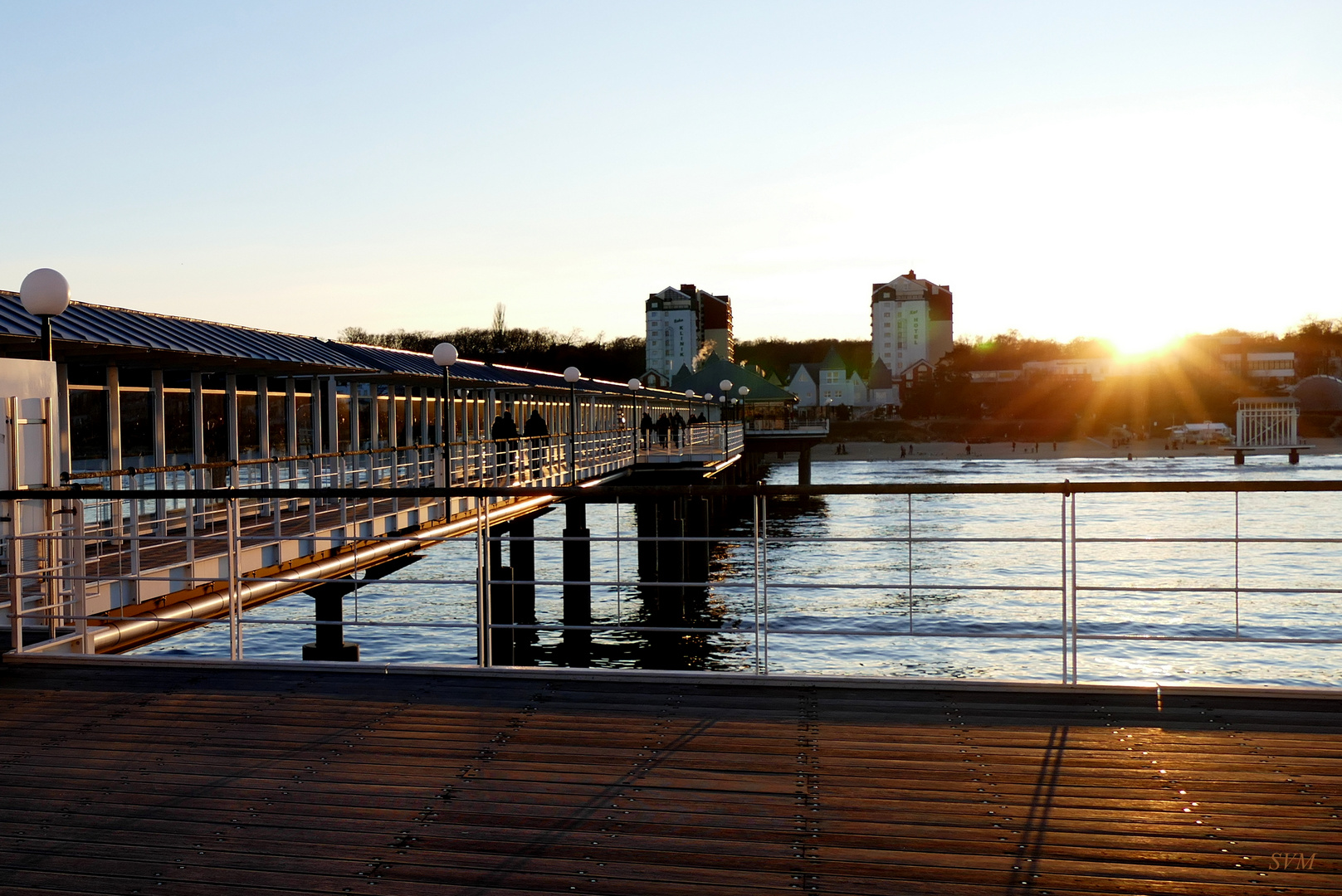 Sonnenuntergang an der Seebrücke in Heringsdorf