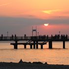 Sonnenuntergang an der Seebrücke in Rerik 