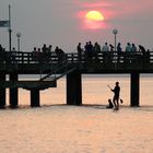 Sonnenuntergang an der Seebrücke in Rerik