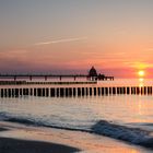 Sonnenuntergang an der Seebrücke Zingst