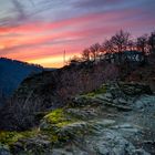 Sonnenuntergang an der Sesselift-Station in Cochem