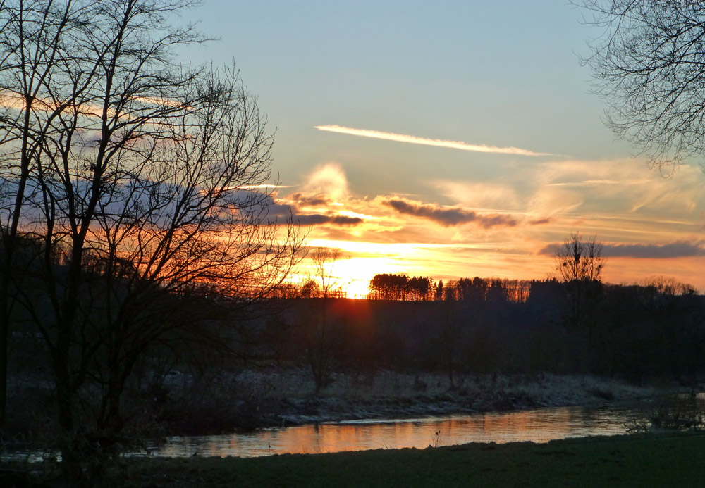 Sonnenuntergang an der Sieg