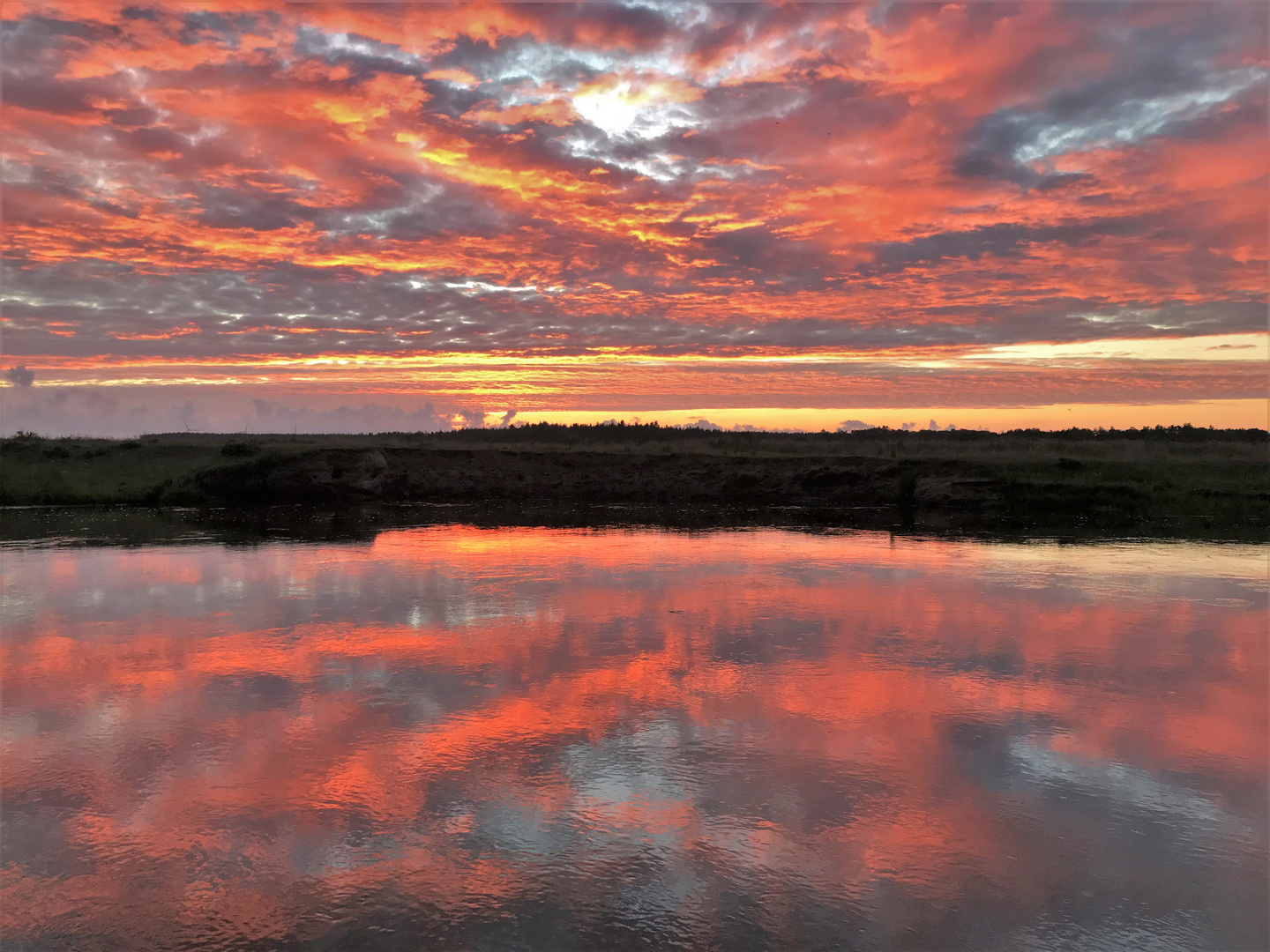 Sonnenuntergang an der Skjern