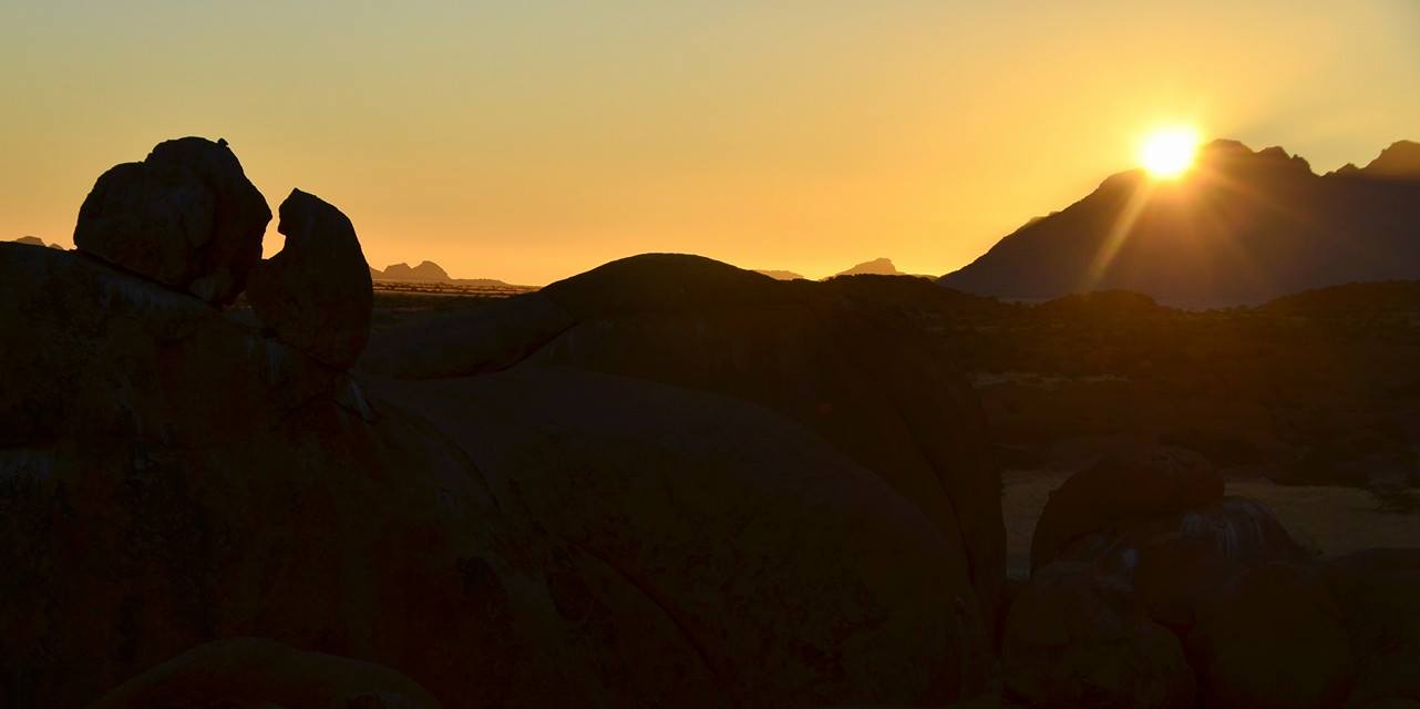 Sonnenuntergang an der Spitzkoppe