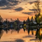 Sonnenuntergang an der Spree in Rahnsdorf