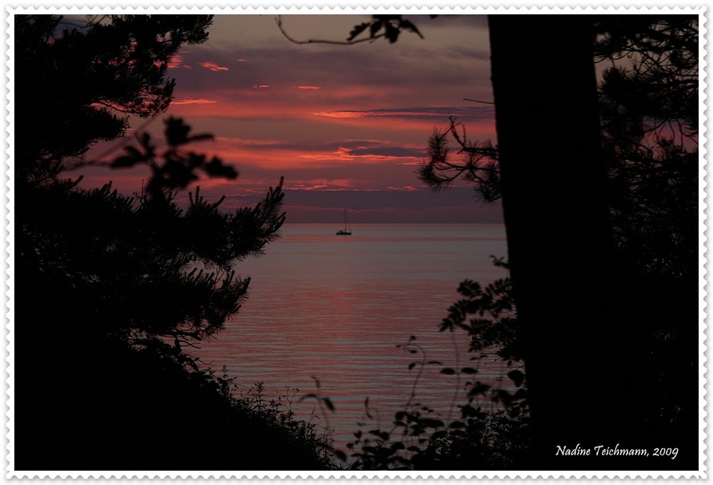 Sonnenuntergang an der Steilküste Rügen´s