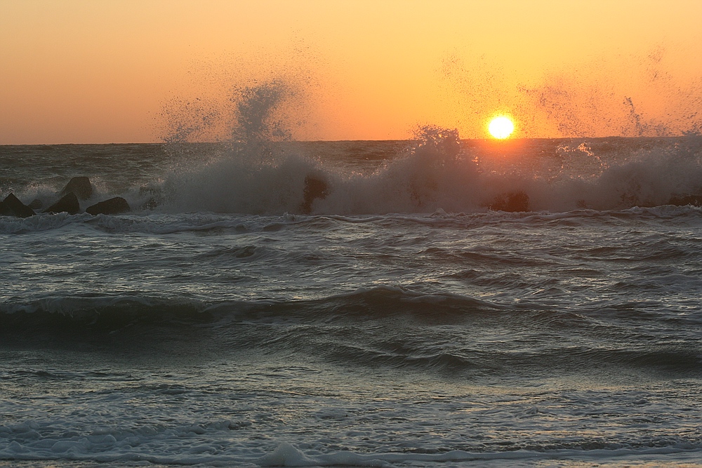 Sonnenuntergang an der Steilküste von Ahrenshoop