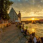 Sonnenuntergang an der Steinernen Brücke