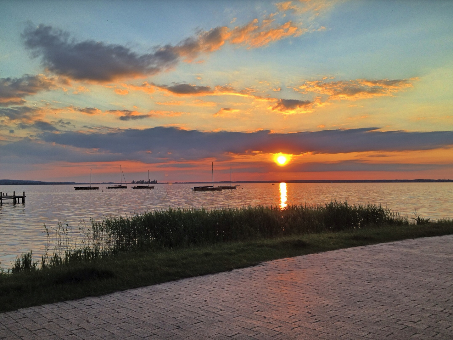 Sonnenuntergang an der Steinhuder Promenade