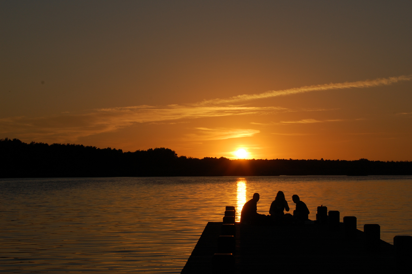 Sonnenuntergang an der Talsperre