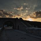 Sonnenuntergang an der Talsperre Klingenberg