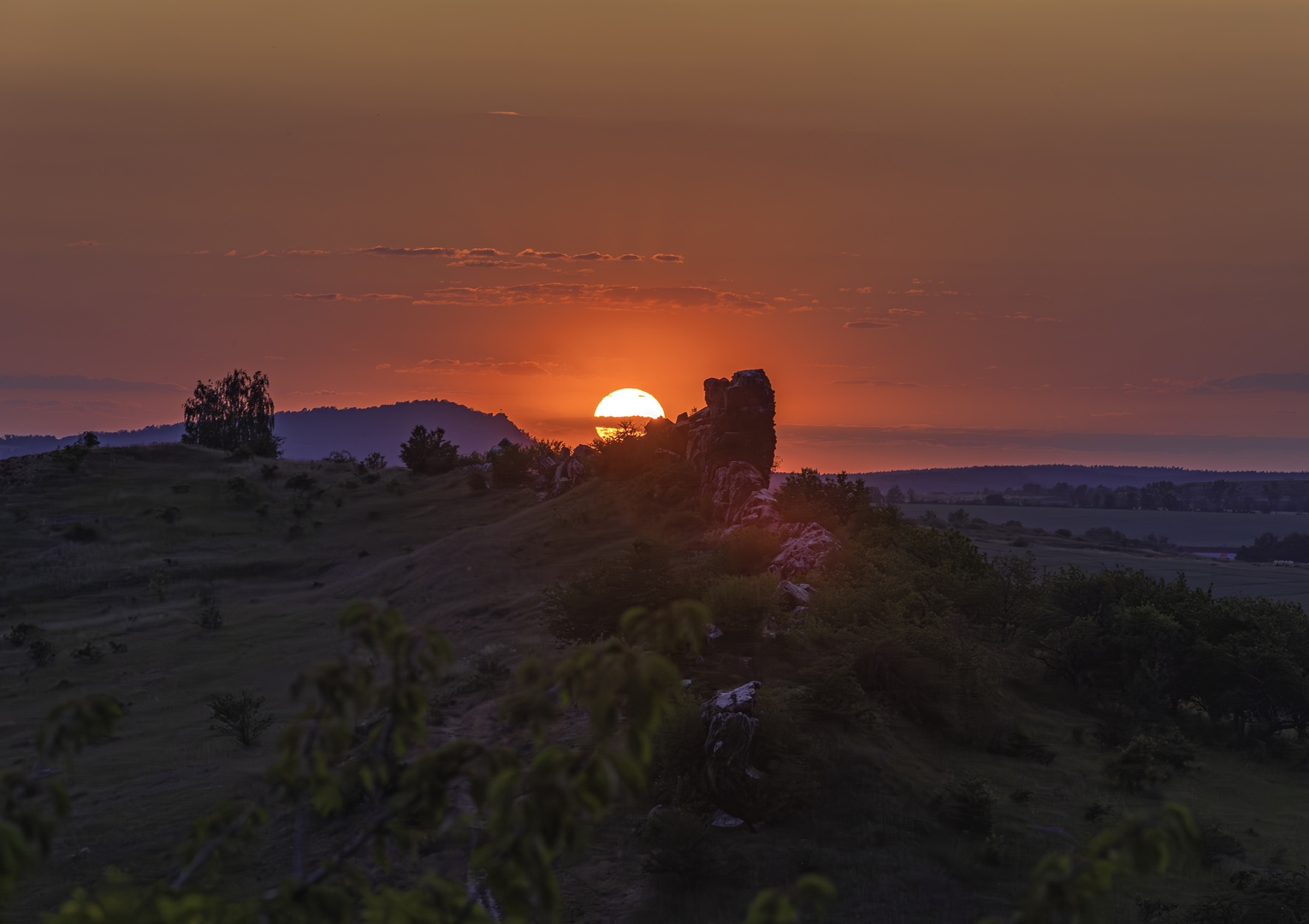 Sonnenuntergang an der Teufelsmauer