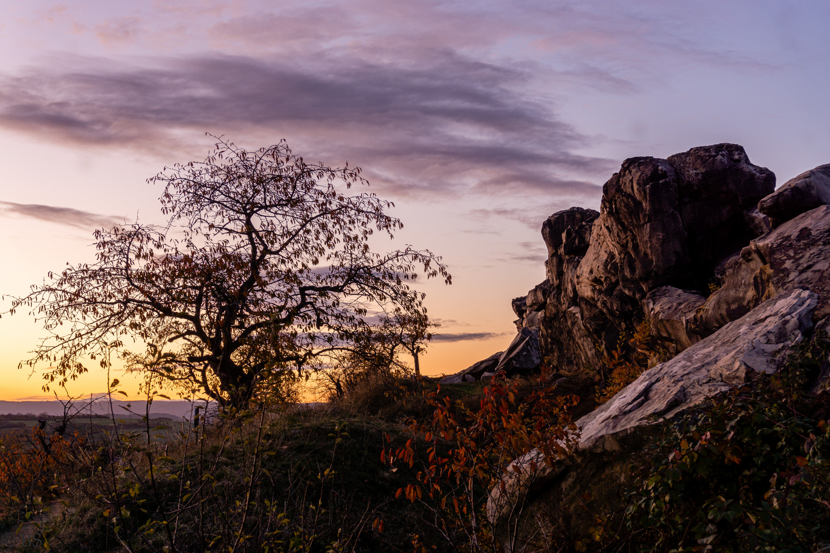 Sonnenuntergang an der Teufelsmauer