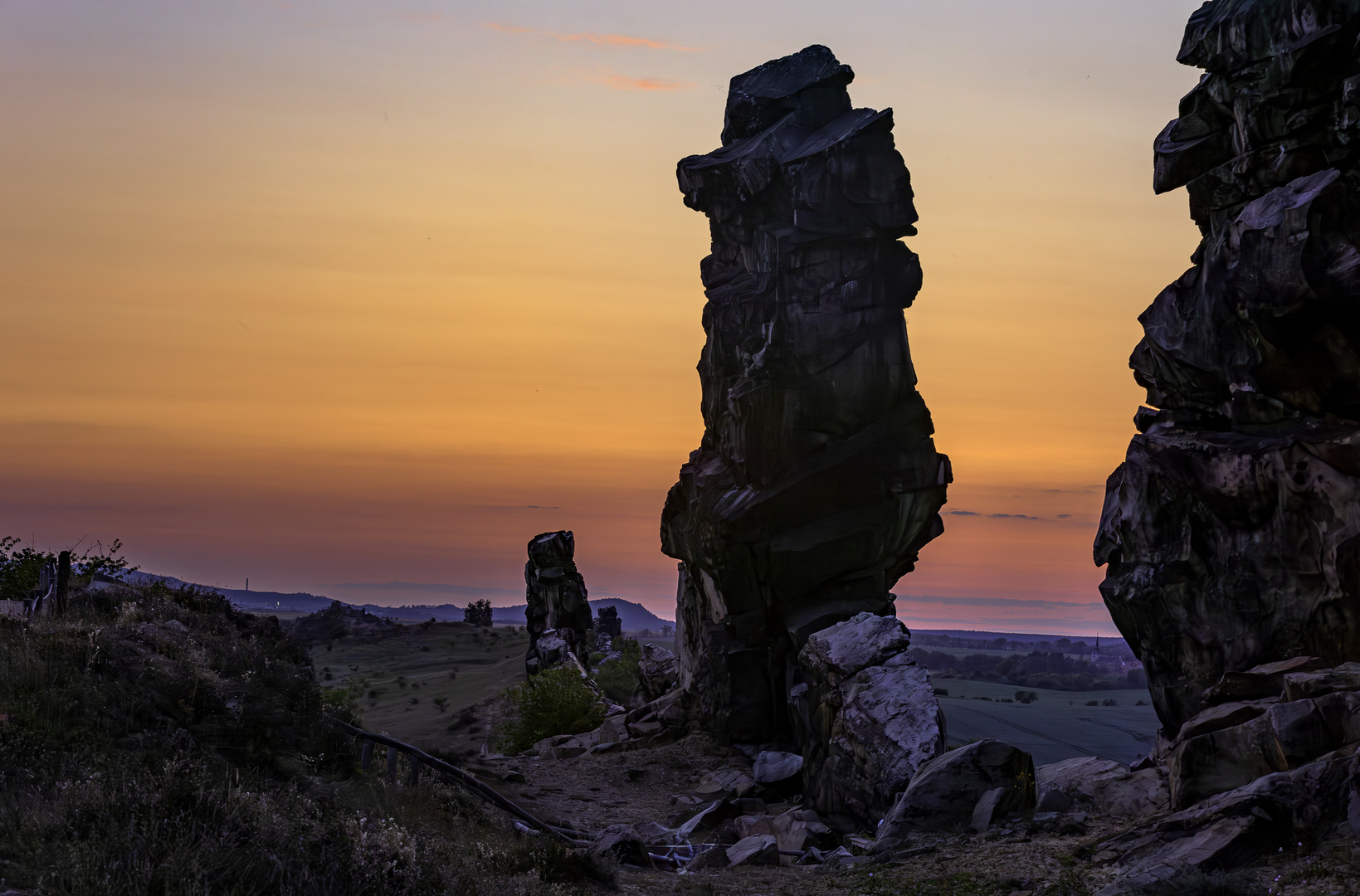 Sonnenuntergang an der Teufelsmauer