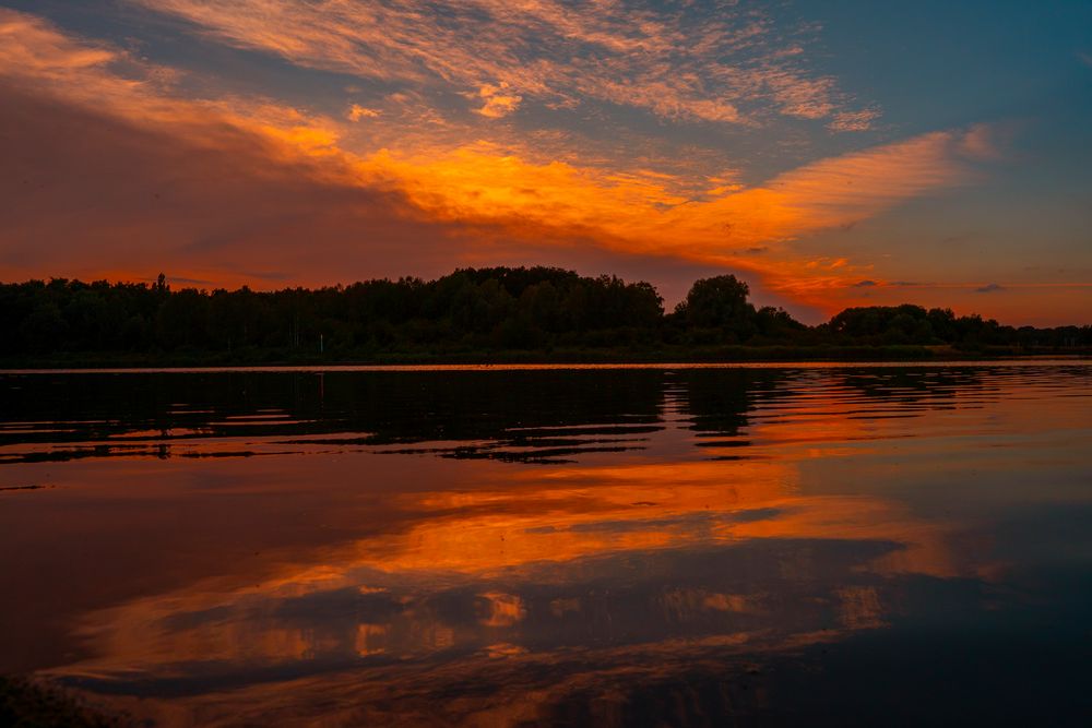 Sonnenuntergang an der Trave