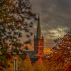 Sonnenuntergang an der Trave in Lübeck