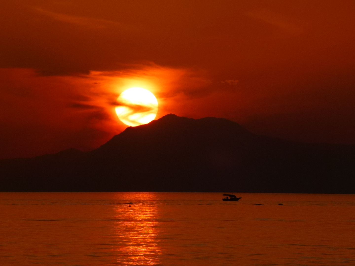 Sonnenuntergang an der türkischen Riviera.