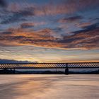 Sonnenuntergang an der Urmitzer Eisenbahnbrücke