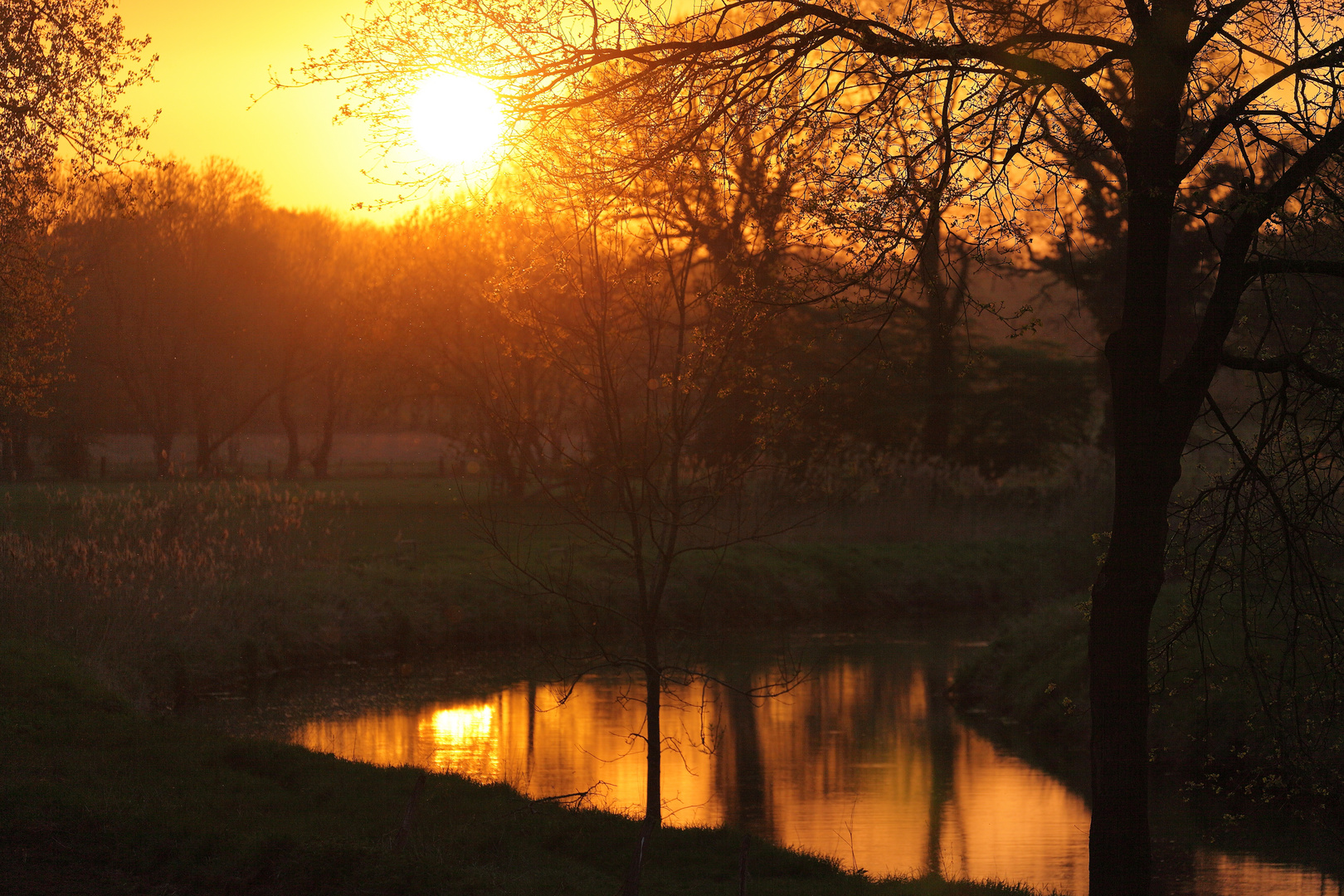 Sonnenuntergang an der Vechte