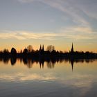 Sonnenuntergang an der Wakenitz in Lübeck 