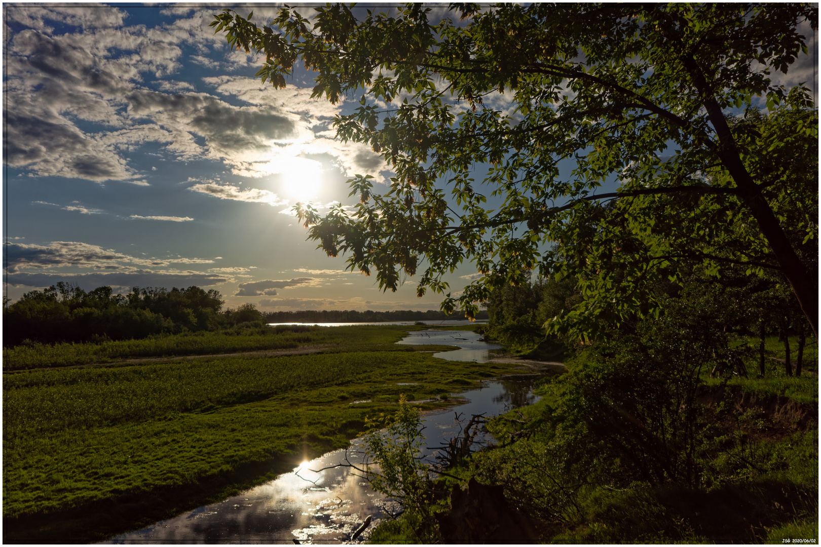 Sonnenuntergang an der Weichsel