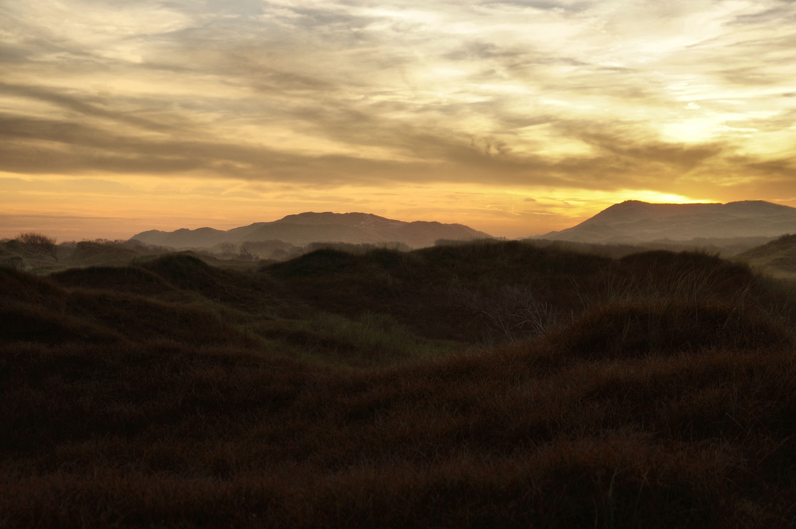 Sonnenuntergang an der weissen Düne