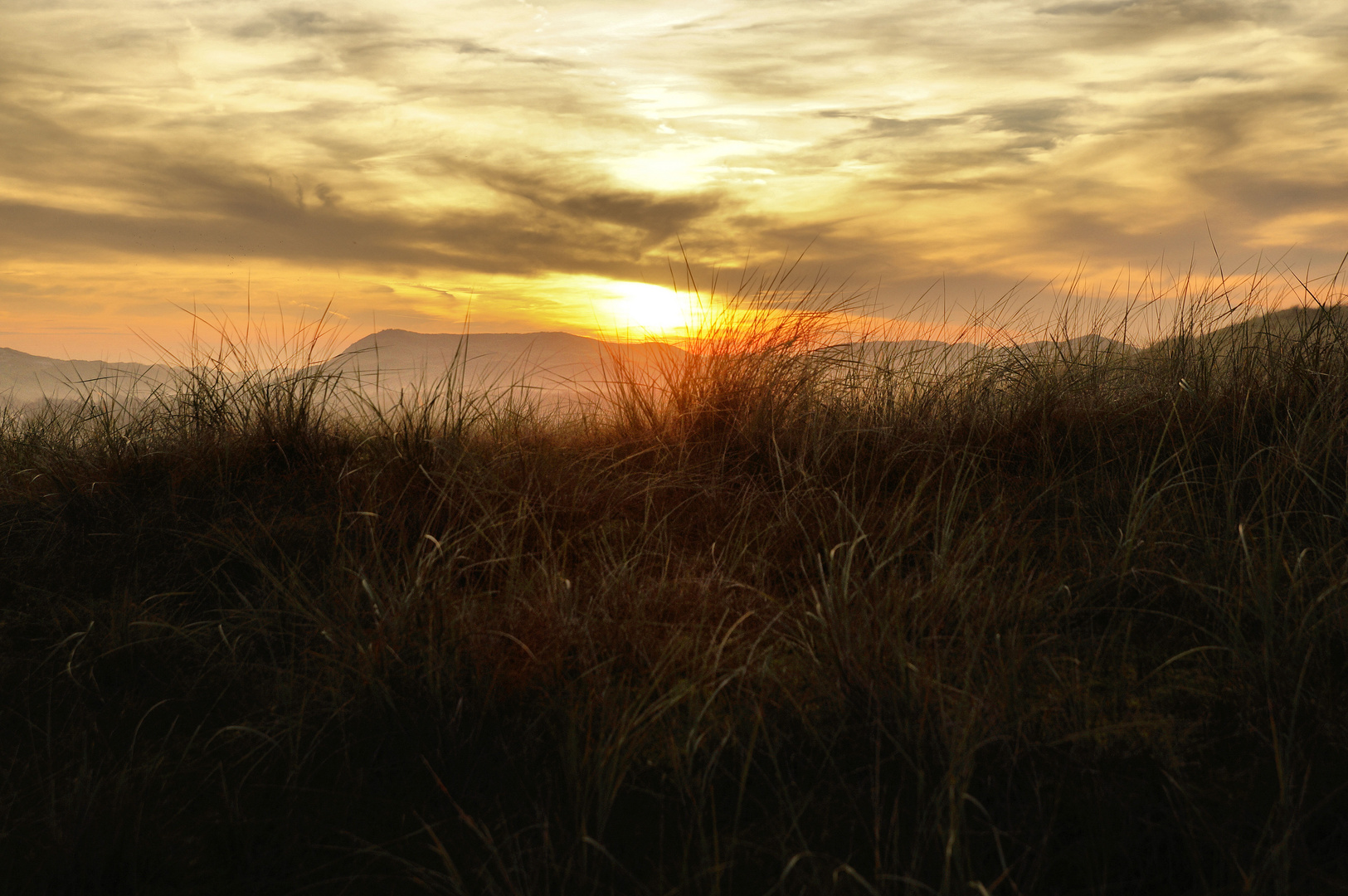 Sonnenuntergang an der weissen Düne