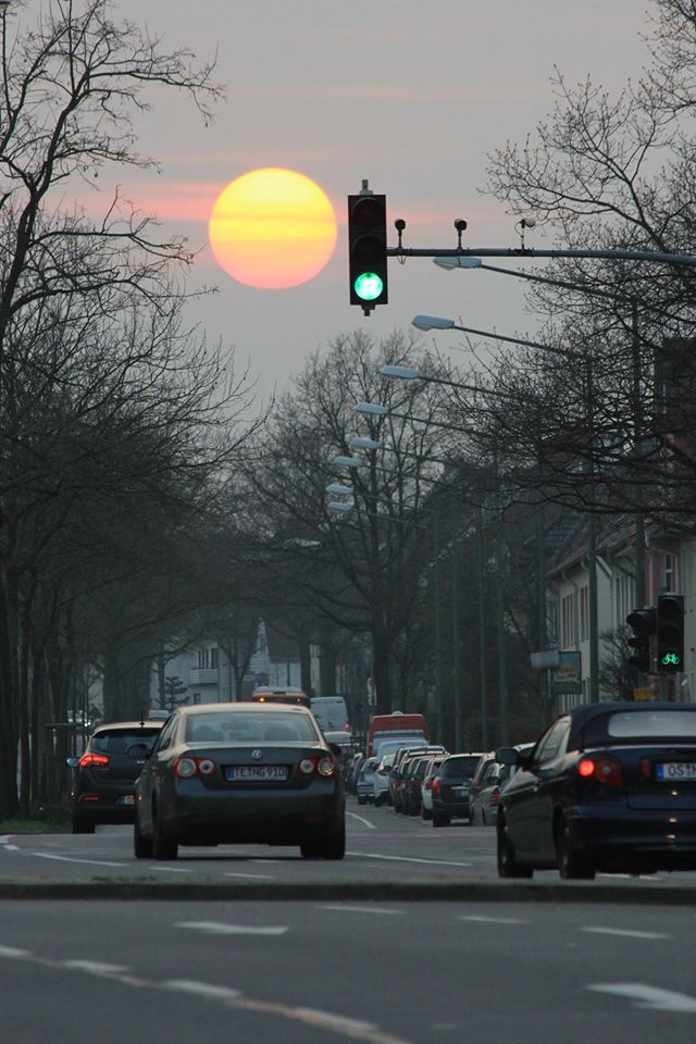Sonnenuntergang an der Wersener Straße, Osnabrück