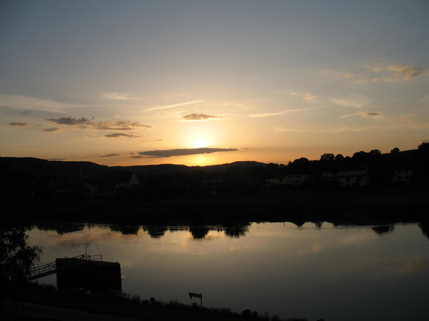 Sonnenuntergang an der Weser