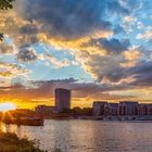 Sonnenuntergang an der Weser