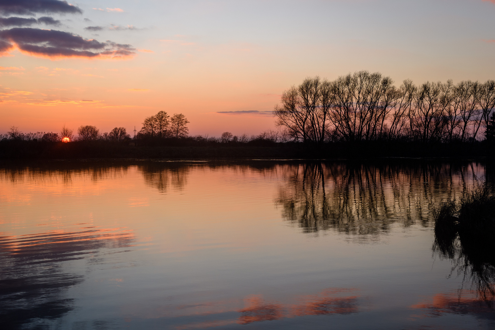 Sonnenuntergang an der Weser 3