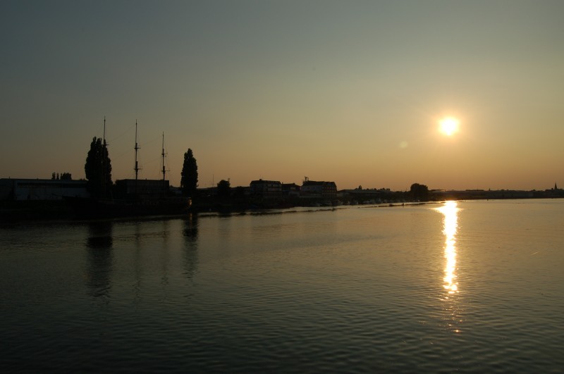 Sonnenuntergang an der Weser