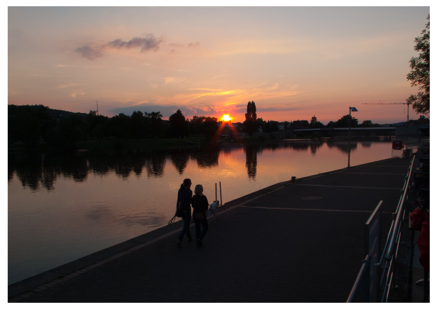 Sonnenuntergang an der Weser