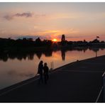 Sonnenuntergang an der Weser