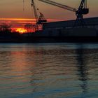 Sonnenuntergang an der Weser bei Vegesack