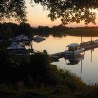 Sonnenuntergang an der Weser