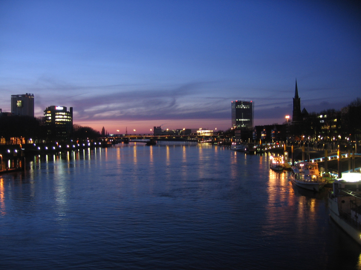 Sonnenuntergang an der Weser