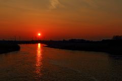 Sonnenuntergang an der Weser! (Niedersachsen)