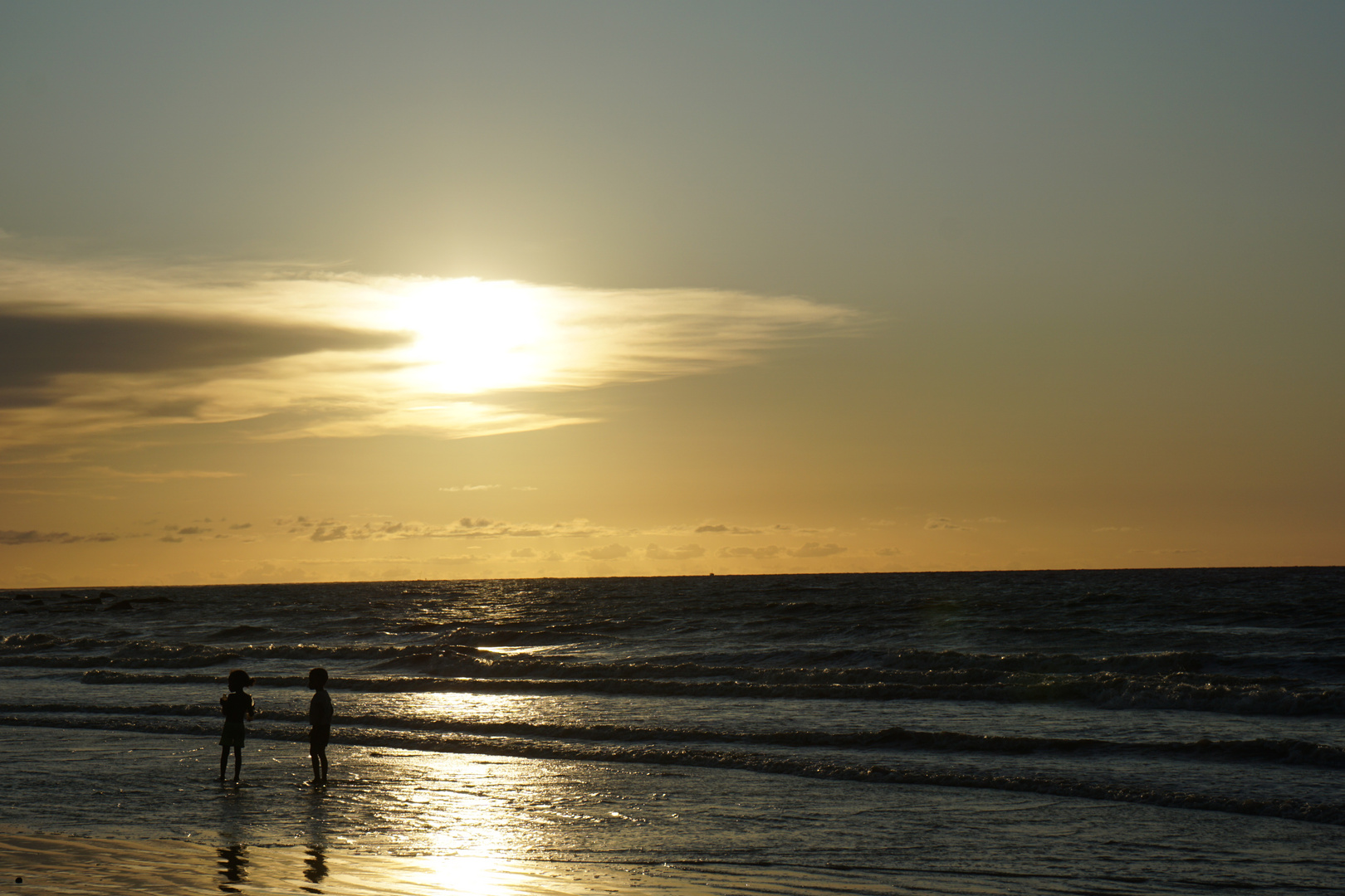 Sonnenuntergang an der Westküste 