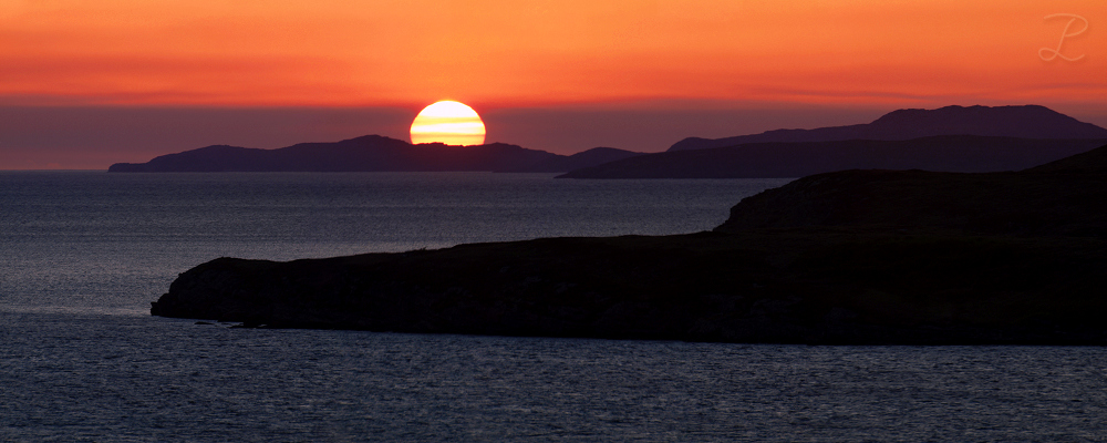 Sonnenuntergang an der Westküste Schottlands